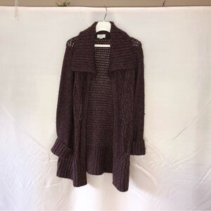 Ann Taylor Loft sweater jacket cardigan wool knot blend